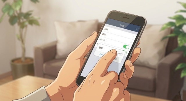 LINEの通知をオフにしている画像