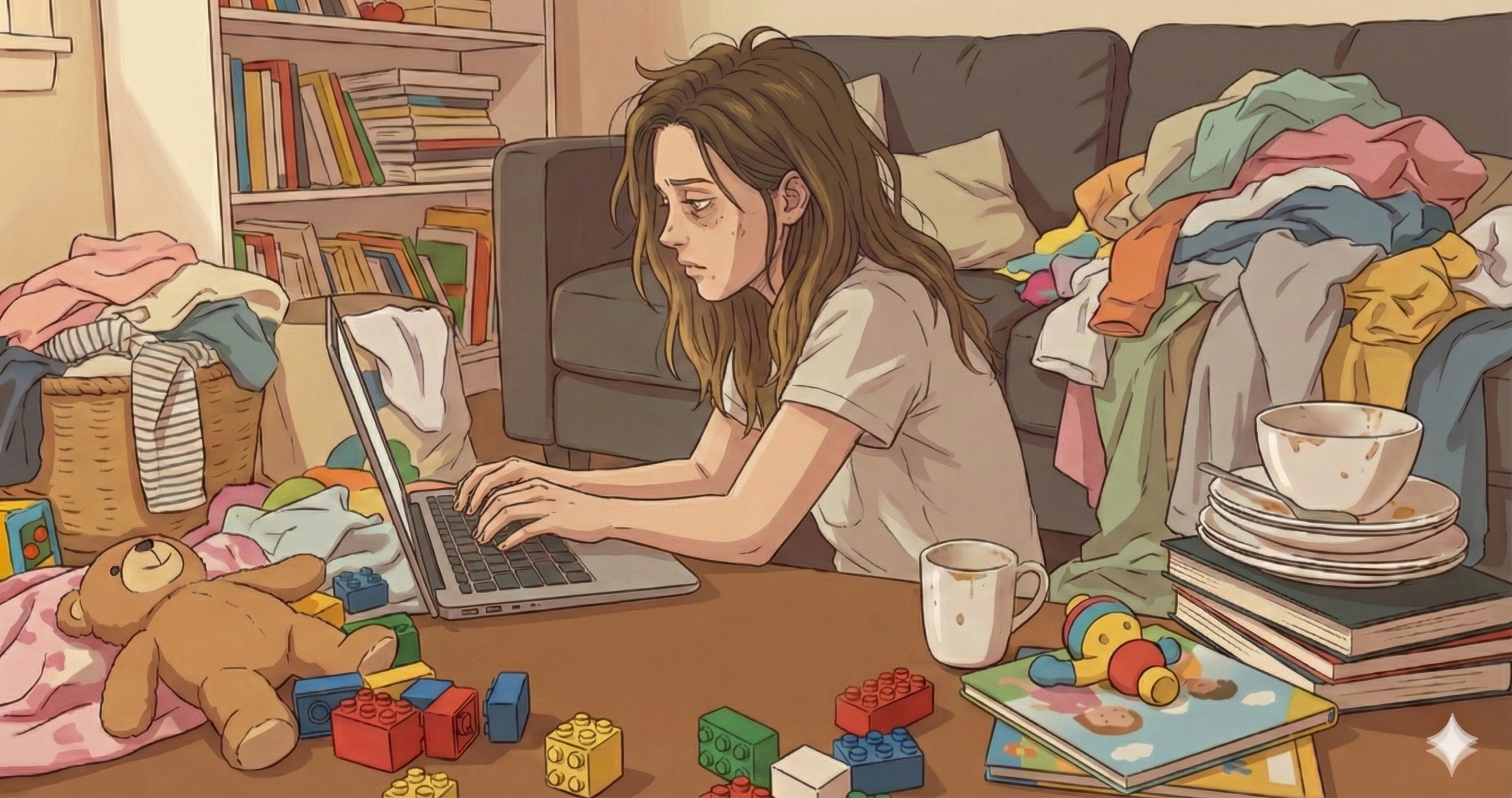 クライアントの修正依頼に渋々対応する女性