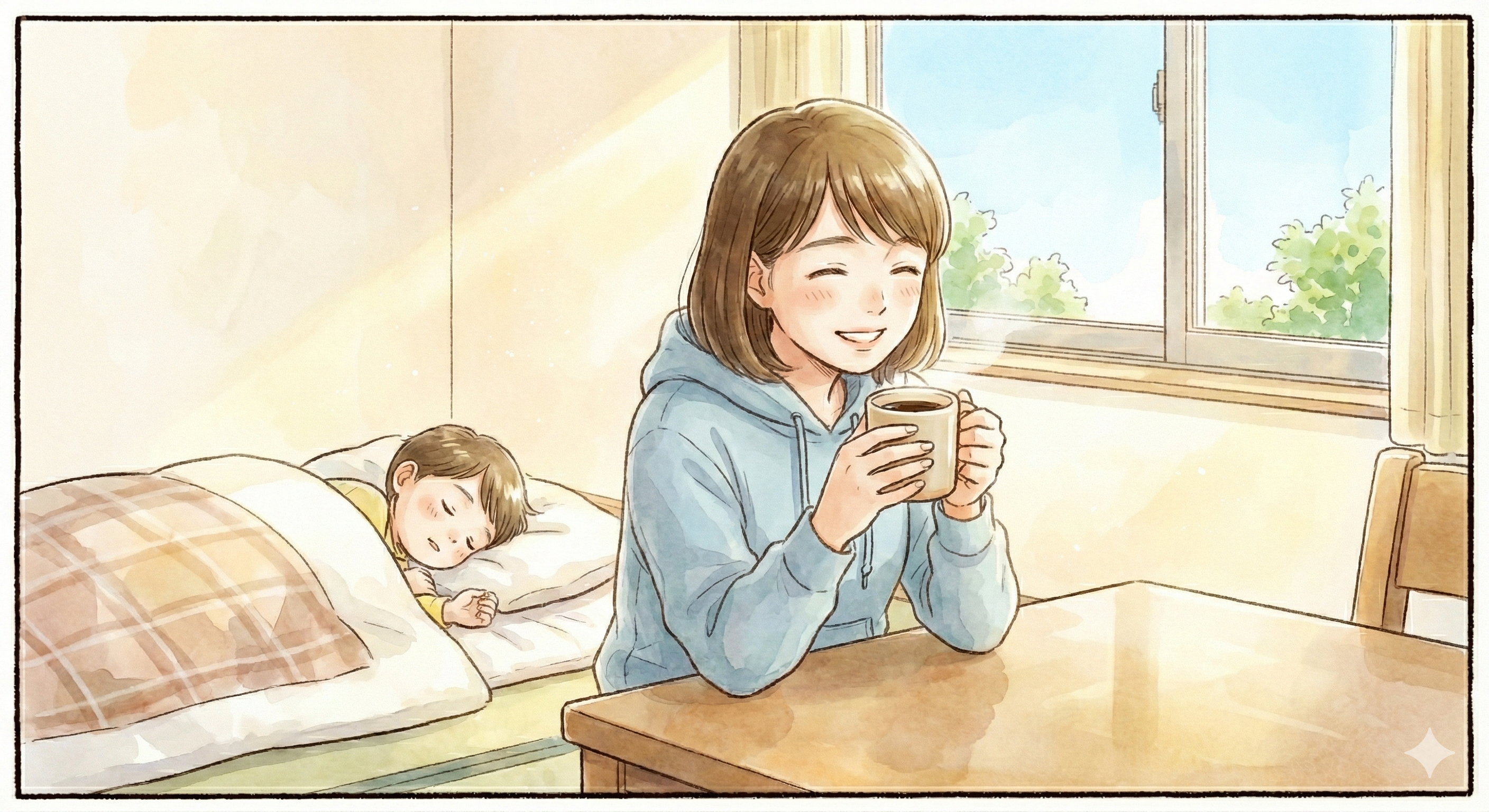 副業と家庭のバランスが取れて充実感を感じている女性