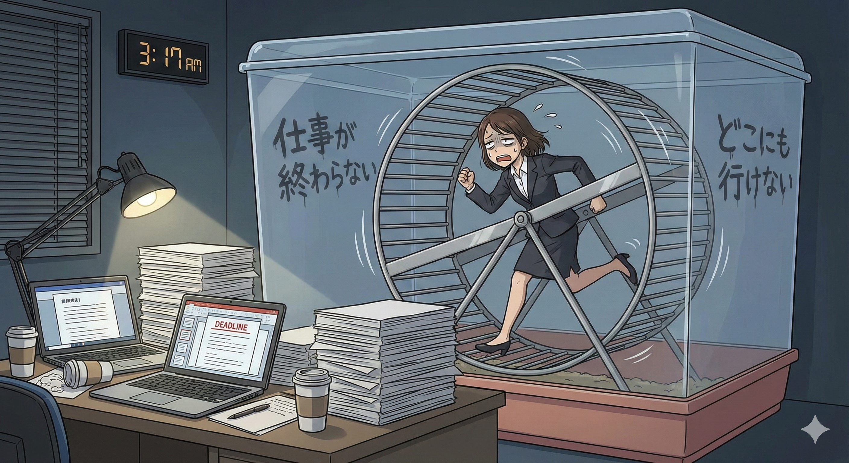 在宅ワークの低単価ループから抜け出せないイメージ図