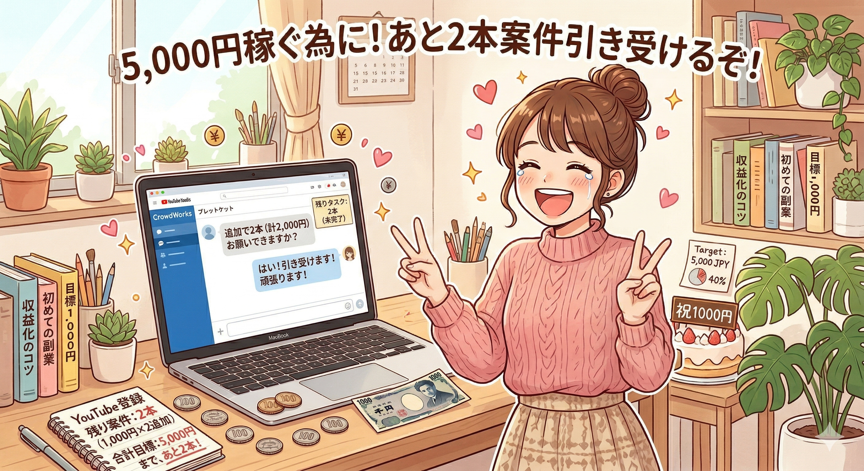 クライアントから仕事を引き受ける女性