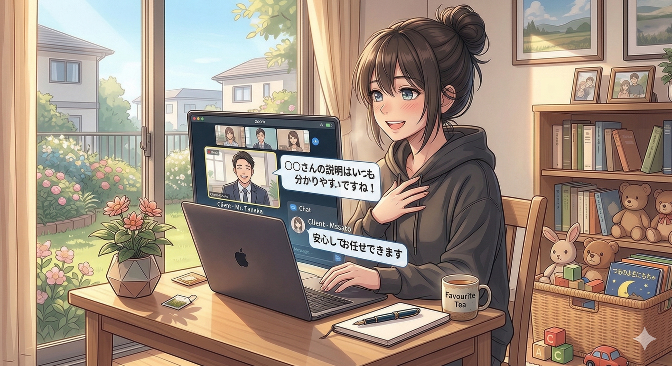 クライアントから褒められる女性