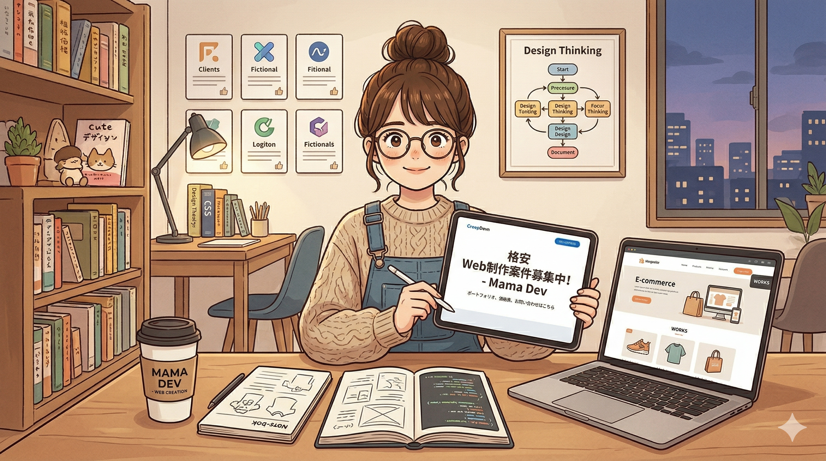 Web制作案件募集している女性