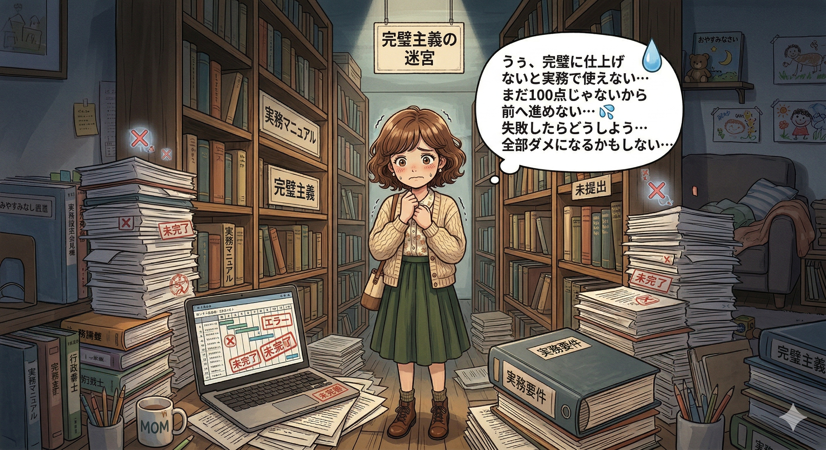 失敗を避ける女性