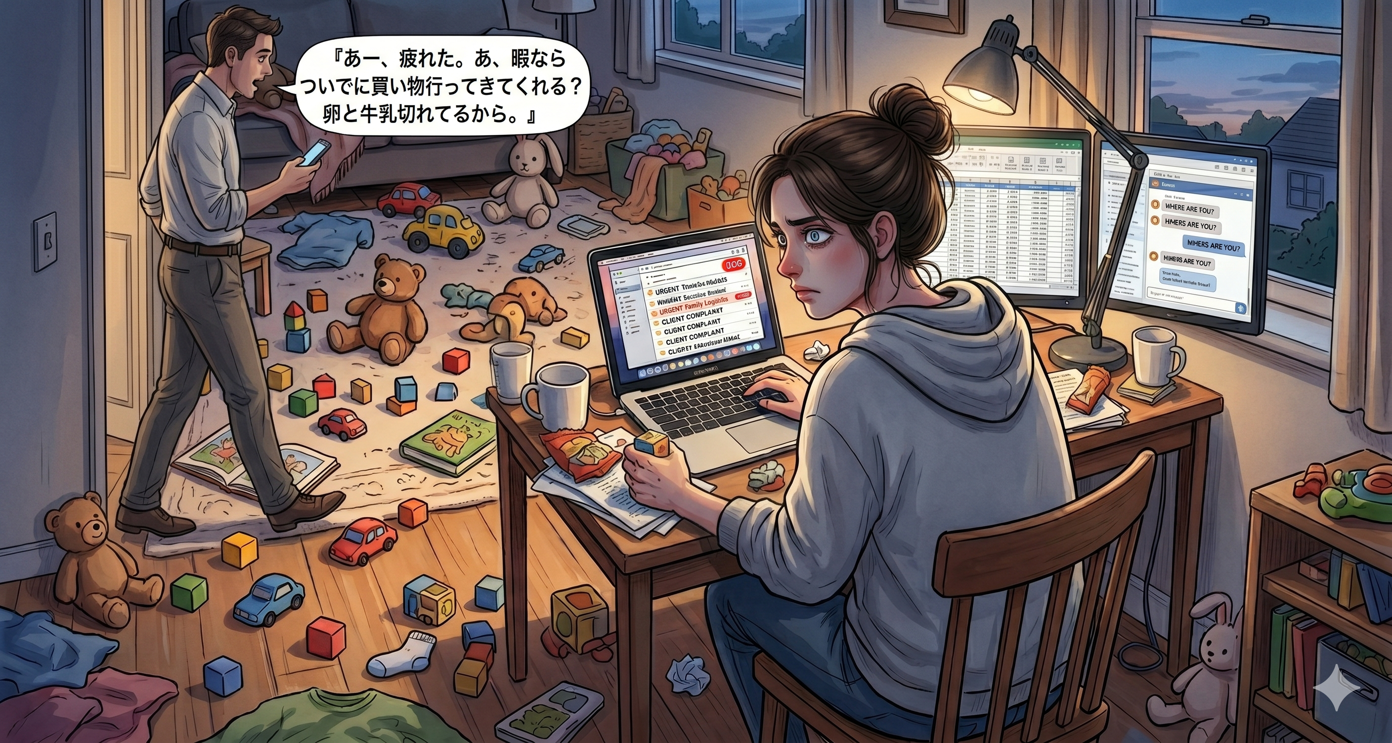 心無い旦那の一言に怒る女性