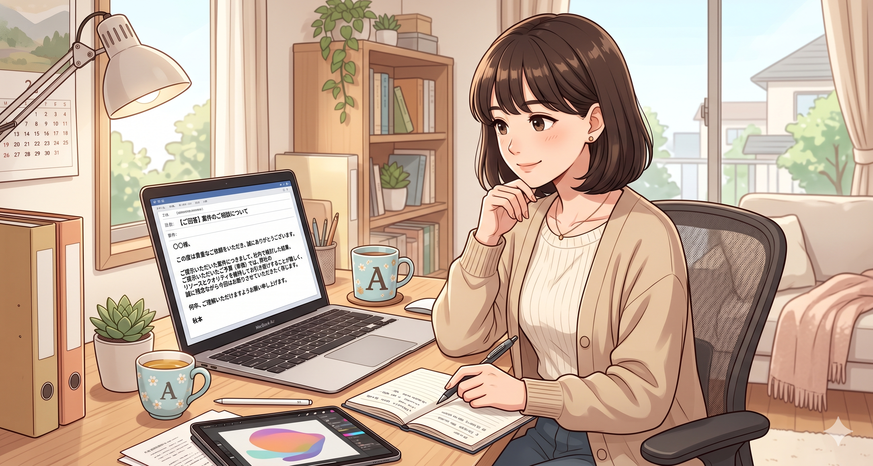 余裕の表情を浮かべる女性