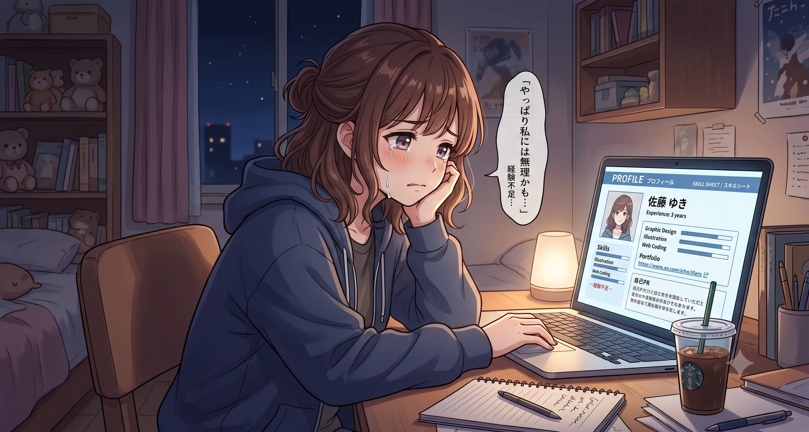 特別なスキルがないことに嘆く女性